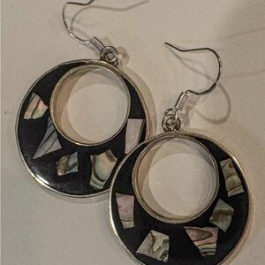 Elegant Black and Silver Earrings